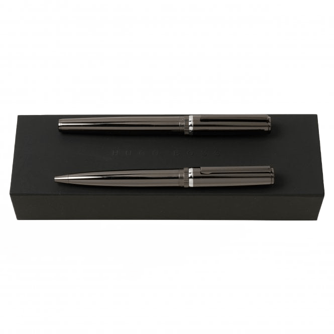hugo boss gear gun metal ballpoint pen fountain pen set p19986 56304 medium2