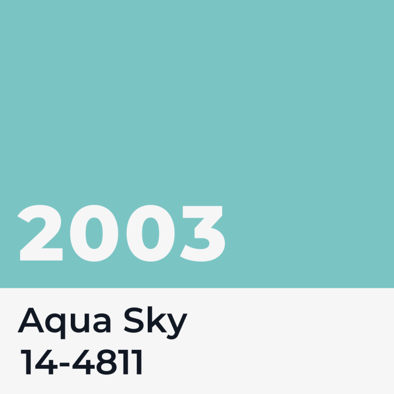 Aqua Sky - the Pantone Colour of the Year for 2003