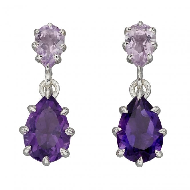 joshua james radiance silver with pink purple amethyst multi prong drop earrings p20552 57568 medium