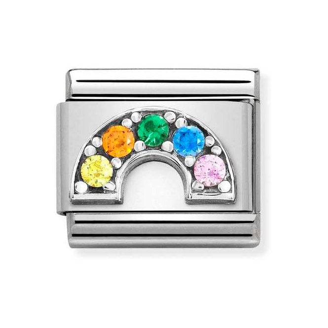 nomination classic silver multicoloured cz rainbow charm p20437 57020 medium 1