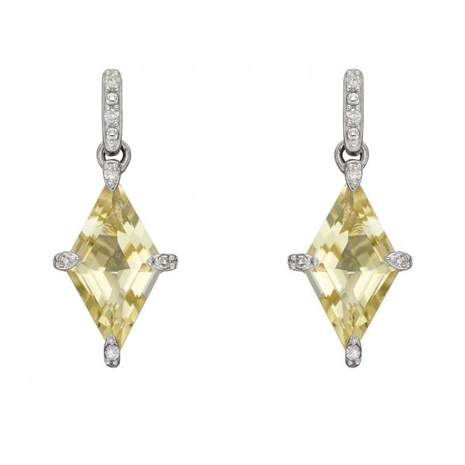 joshua james precious 9ct white gold with lemon quartz diamond kite drop earrings p21375 62933 medium 1