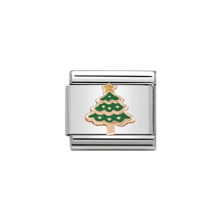 nomination classic rose gold green christmas tree charm p13025 32015 image 1