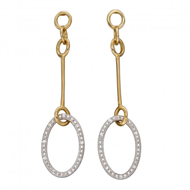 joshua james precious 9ct yellow white gold with diamond oval drop bar earrings p21371 62918 medium