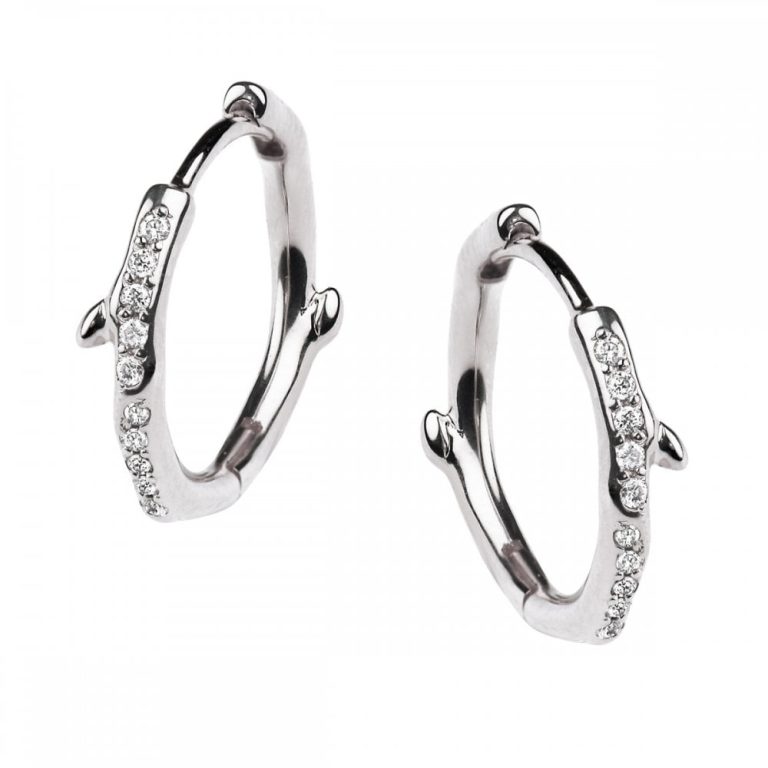 shaun leane sterling silver 0 12ct diamond cherry blossom hoop earrings p16061 36036 image
