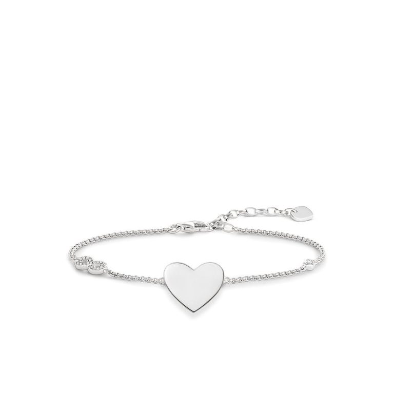thomas sabo silver engravable heart infinity bracelet p14434 35406 image