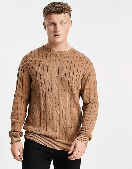 How to style a men's cable knit jumper with jewellery.