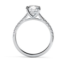 Kiera Scallop 18ct White Gold Engagement Ring Round