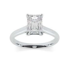 Kiera 18ct White Gold Engagement Ring Emerald