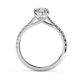 Florence Scallop 18ct White Gold Engagement Ring Oval