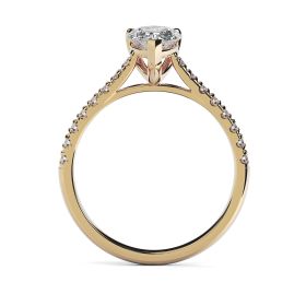 Kiera Scallop 18ct Yellow Gold Engagement Ring Pear