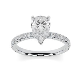 Charlotte Scallop Platinum Engagement Ring Pear