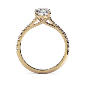Florence Scallop 18ct Yellow Gold Engagement Ring Oval