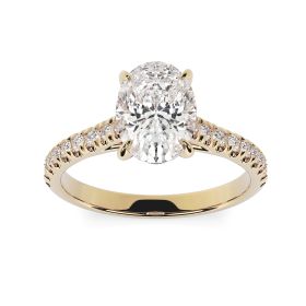 Florence Scallop 18ct Yellow Gold Engagement Ring Oval