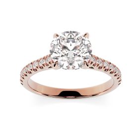 Florence Scallop 18ct Rose Gold Engagement Ring Round