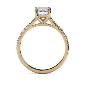 Kiera Scallop 18ct Yellow Gold Engagement Ring Emerald