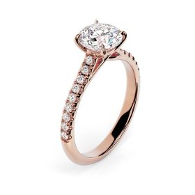 Florence Scallop 18ct Rose Gold Engagement Ring Round