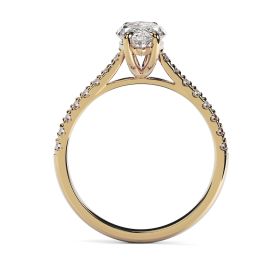Kiera Scallop 18ct Yellow Gold Engagement Ring Marquise