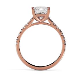 Kiera Scallop 18ct Rose Gold Engagement Ring Princess