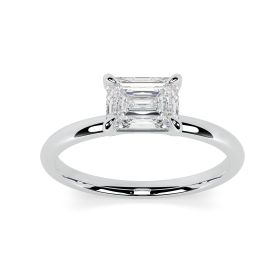 Eleanor Platinum Engagement Ring Emerald