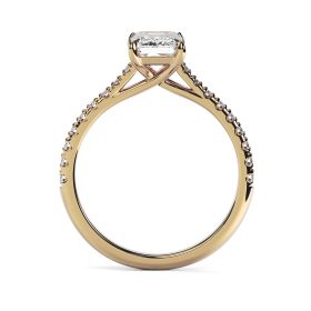 Florence Scallop 18ct Yellow Gold Engagement Ring Emerald