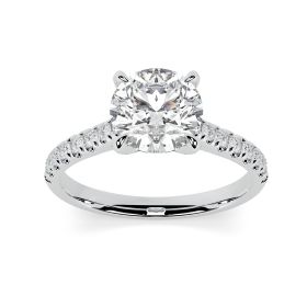 Kiera Scallop 18ct White Gold Engagement Ring Round