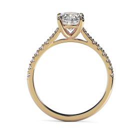 Kiera Scallop 18ct Yellow Gold Engagement Ring Oval