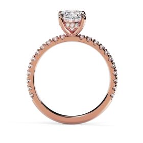 Charlotte Scallop 18ct Rose Gold Engagement Ring Oval