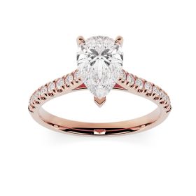 Kiera Scallop 18ct Rose Gold Engagement Ring Pear