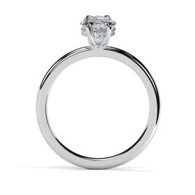 Charlotte Hidden Halo Platinum Engagement Ring Marquise