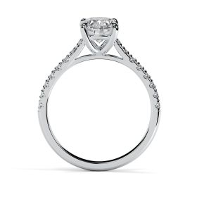 Kiera Scallop Platinum Engagement Ring Oval
