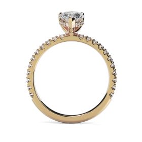 Charlotte Scallop 18ct Yellow Gold Engagement Ring Pear