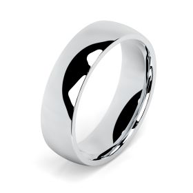 Platinum 6mm Cushion Wedding Ring