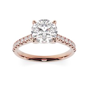 Kiera Scallop 18ct Rose Gold Engagement Ring Round