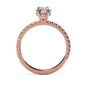 Charlotte Scallop 18ct Rose Gold Engagement Ring Marquise