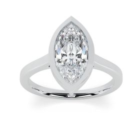 Alyssa Platinum Engagement Ring Marquise