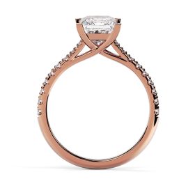 Florence Scallop 18ct Rose Gold Engagement Ring Princess