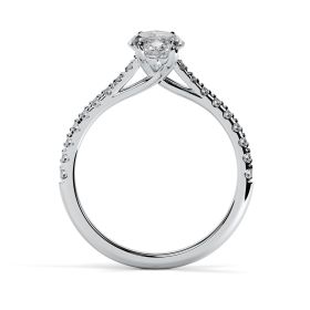 Florence Scallop Platinum Engagement Ring Marquise