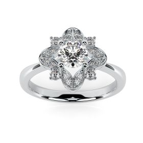 Magdalena 0.71ct G/VS2 Brilliant Diamond Platinum Ring