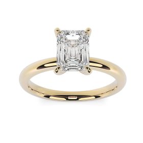 Charlotte 18ct Yellow Gold Engagement Ring Emerald