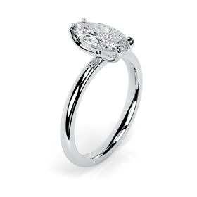 Charlotte Platinum Engagement Ring Marquise