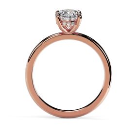 Charlotte Hidden Halo 18ct Rose Gold Engagement Ring Oval