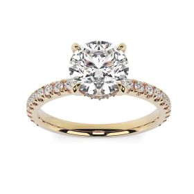 Charlotte Scallop 18ct Yellow Gold Engagement Ring Round