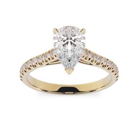 Florence Scallop 18ct Yellow Gold Engagement Ring Pear
