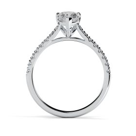 Kiera Scallop Platinum Engagement Ring Pear