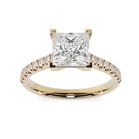 Kiera Scallop 18ct Yellow Gold Engagement Ring Princess