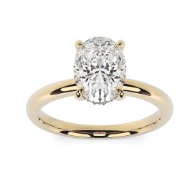 Charlotte Hidden Halo 18ct Yellow Gold Engagement Ring Oval