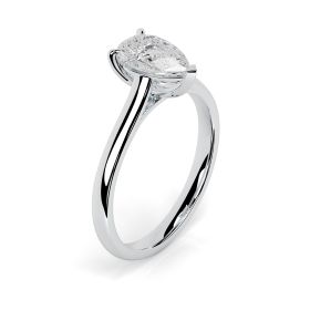 Kiera 18ct White Gold Engagement Ring Pear