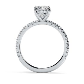 Charlotte Scallop Platinum Engagement Ring Oval