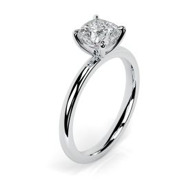 Charlotte Platinum Engagement Ring Cushion