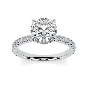 Charlotte Scallop 18ct White Gold Engagement Ring Oval